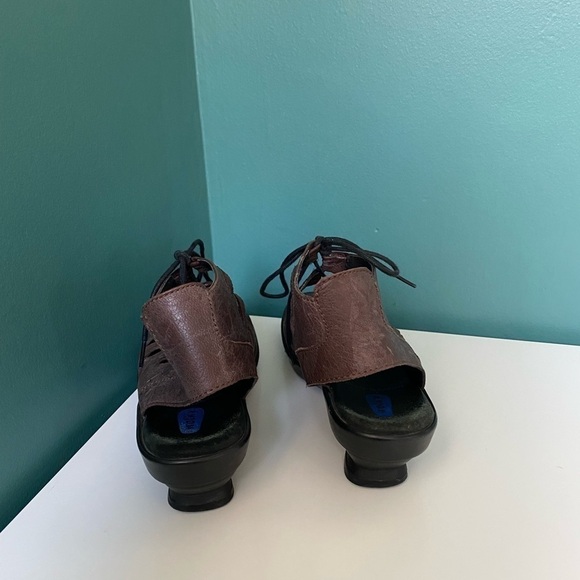 𝅺WOLKY Lace Up Sandals Leather Eur Size 39 Womens Size 8 - Picture 4 of 10